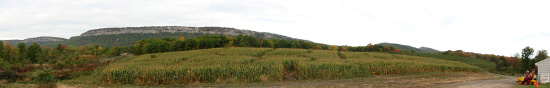 Wide angle panorama of the Near Trapps, Trapps and Skytop (Category:  Rock Climbing and Ice Climbing)