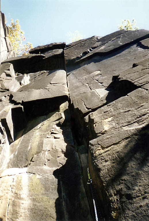 A view of Satan's Ceiling at the Dihedral Walls. Probably my favorite climb at Little Falls. (Category:  Rock Climbing)