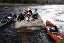Canoeing the Delaware with Josh, Marci, Will, Rajesh, Joanna, Carl and Mike. (Category:  Paddling)