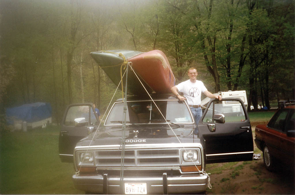 Loading canoes at the end of the trip. (Category:  Paddling)