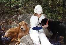 Sarah with Mandel and Lance. (Category:  Rock Climbing)