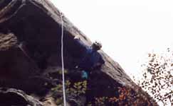 Climbing just right of Sheep's Roof. (Category:  Rock Climbing)