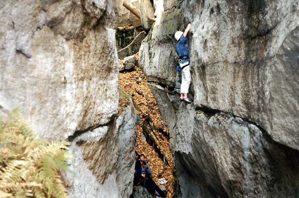Sarah climbing. (Category:  Rock Climbing)
