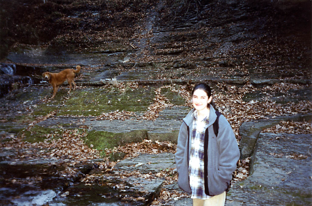 Lauren with Mandel in the background. (Category:  Hiking)