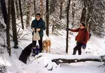 Hiking Mt. Jo in the Adirondacks.  Me and Frank with Lance and Mandel. (Category:  Skiing)