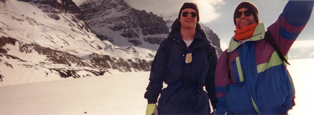 Me and Dave on Athabasca glacier.  One of my favorite photos from this trip. (Category:  Skiing)