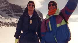 Me and Dave on Athabasca glacier.  One of my favorite photos from this trip. (Category:  Skiing)