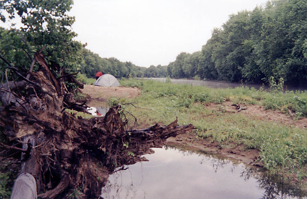 Me and Sarah in our isolated tent on the North end of the island. (Category:  Paddling)