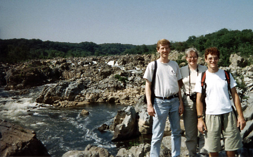 Rob, Donna and me at Great Falls. (Category:  Hiking)