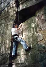 Lauren climbing. (Category:  Rock Climbing)