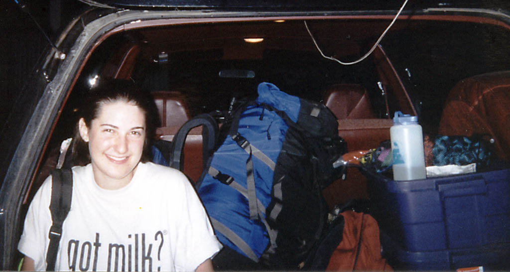 Happy Lauren at the end of an awesome weekend! (Category:  Rock Climbing)