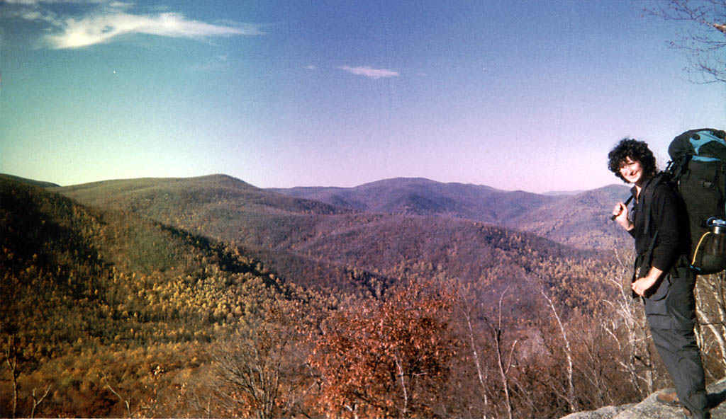 Marci looking over the Shenandoah valley. (Category:  Backpacking)