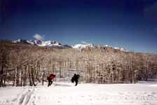 Me and Marci skiing in the mountains. (Category:  Skiing)
