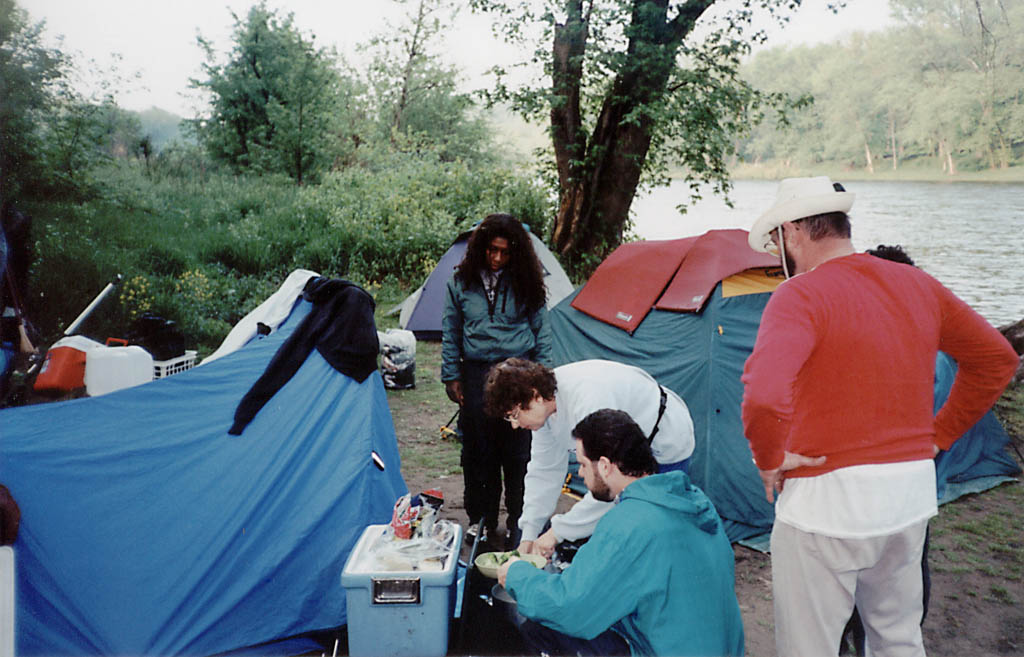 Preparing breakfast. (Category:  Paddling)