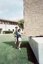 Me and Marci playing aerobie on the engineering quad. (Category:  Travel)