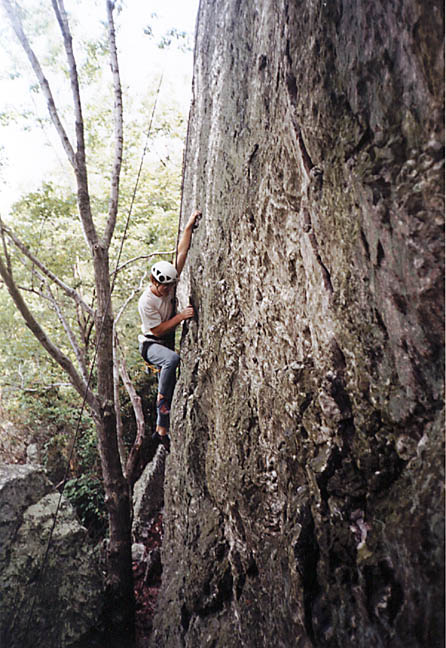 Climbing at the White Rocks area of Sugarloaf. (Category:  Rock Climbing)