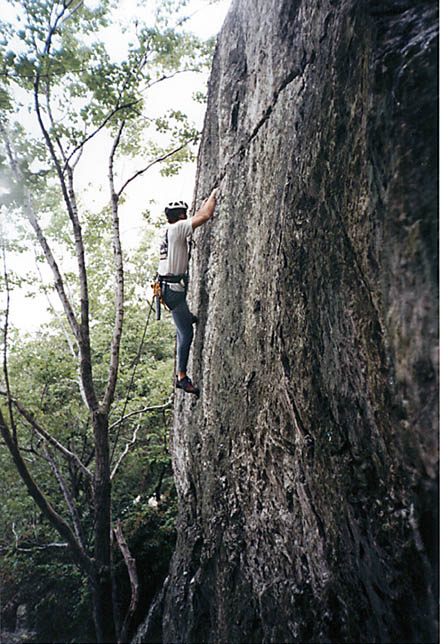 Climbing at the White Rocks area of Sugarloaf. (Category:  Rock Climbing)