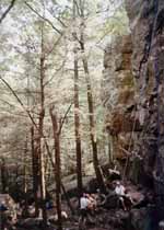 Climbing at Shaffer Rocks. (Category:  Rock Climbing)