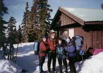 Ann, me, Marci and Joanna at the end of a great trip. (Category:  Skiing)