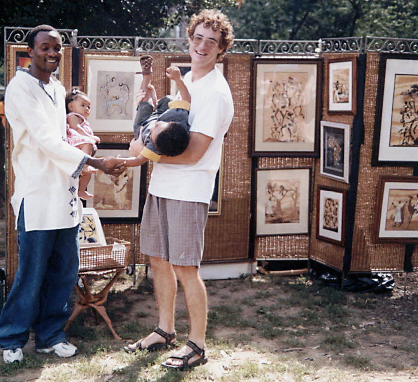 Hussein, Sophia, Nassor and me at Hussein's art show in Adams Morgan. (Category:  Family)