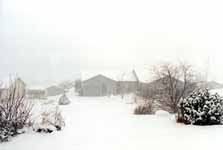 Big snowfall as seen from my kitchen. (Category:  Residence)