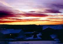 Blazing winter sunset. (Category:  Residence)