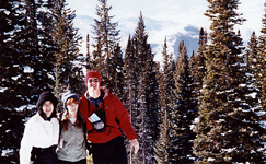 June, Stacy and me in Routt National Forest (Category:  Skiing)