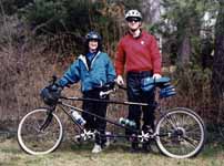 Marci and me on a tandem bike. (Category:  Biking)