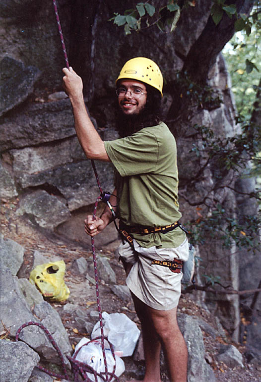 Rich belaying. (Category:  Rock Climbing)