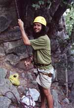 Rich belaying. (Category:  Rock Climbing)