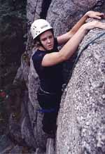 Angie climbing. (Category:  Rock Climbing)
