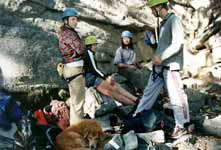 Julia, Liz, Rich, Brian, Lance and Mandel. (Category:  Rock Climbing)