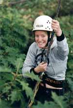 Becky posing for the camera. (Category:  Tree Climbing)