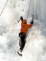 Climbing.  Ugh... poor form!  I've got to keep my heels down. (Category:  Ice Climbing)