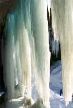 Huge sheets of ice at Tinker's Falls. (Category:  Ice Climbing)