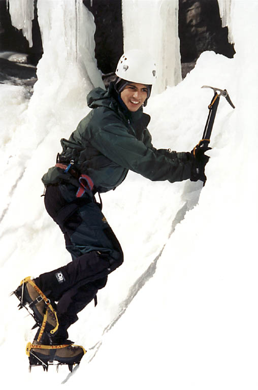 Joe climbing. (Category:  Ice Climbing)