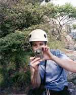 Lindsay photographing me. (Category:  Rock Climbing)