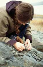 Meredith collecting fossils. (Category:  Hiking)