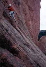 Charles on Silver Spoon. (Category:  Rock Climbing)