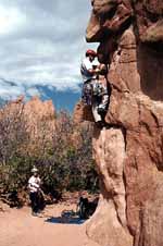 Starting the first pitch. (Category:  Rock Climbing)
