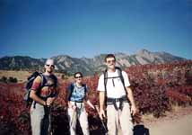 Charles, Amy and me beginning the hike to the Maiden. (Category:  Rock Climbing)
