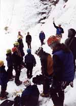 Horde of COE climbers. (Category:  Ice Climbing)
