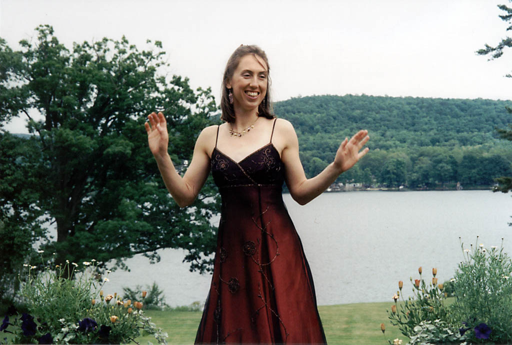 Tina at the reception on the shore of Cayuta Lake. (Category:  Party)