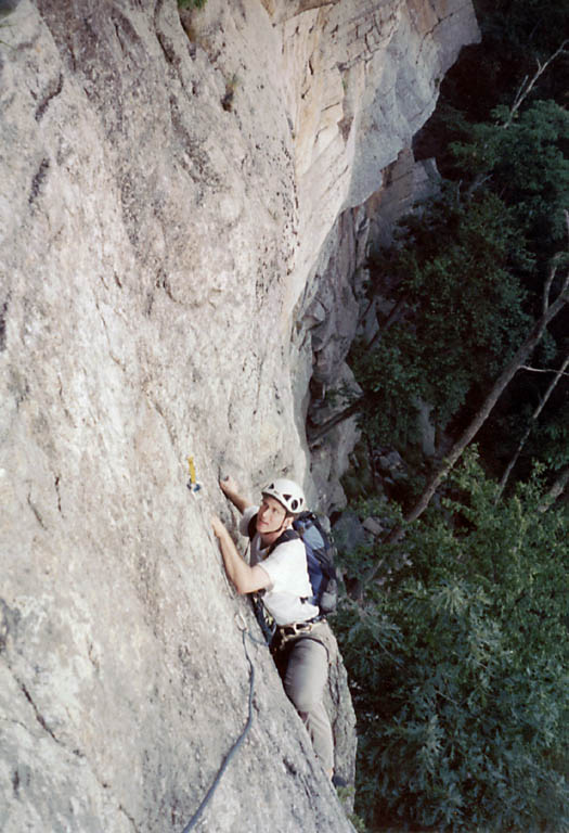 Tom following a climb. (Category:  Rock Climbing)