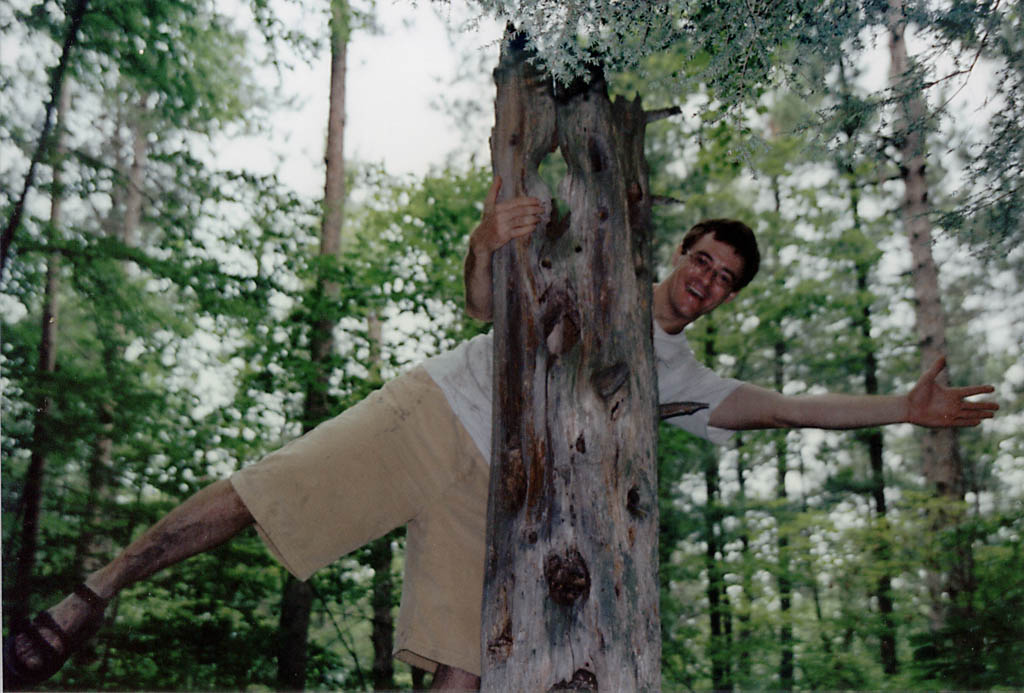 On the old dead tree. (Category:  Hiking)