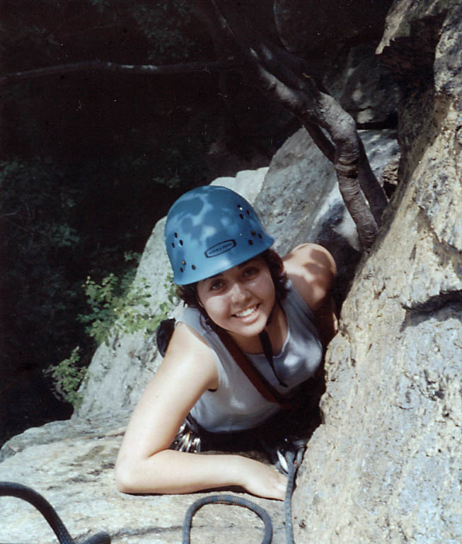Sarah following a pitch. (Category:  Rock Climbing)