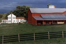 Farm house and old barn. (Category:  Family)