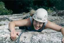 Katie climbing. (Category:  Rock Climbing)