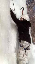 Veronica climbing. (Category:  Ice Climbing)