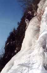 Veronica climbing. (Category:  Ice Climbing)